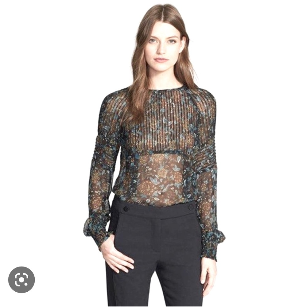 Veronica Beard Sheer Blouse